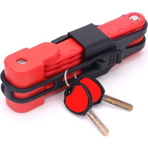 Foldable Bicycle Anti-Theft Lock Compact Extreme Bike Security Chain Lock Bars Heavy Duty Outdoor Riding Security Supplies