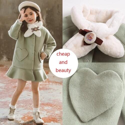 Baby Girls Coat Spring Blends Clothes Princess Warm Long Girls Winter Jacket 4-16 Years Teenage Children Outerwear Scarf Costume