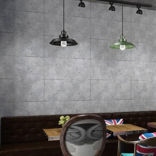 Cement Gray Wallpaper PVC Waterproof Restaurant Bar Clothing Shop Barber Shop Industrial Style Imitation Iron Wallpaper Roll 3 D
