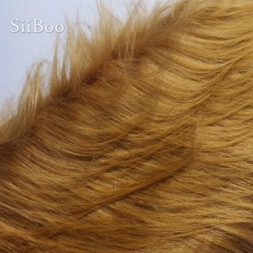High grade 7cm long hair camel faux fur fabric for winter coat,vest,cosplay stage decor free shipping 150*50cm 1piece SP2573