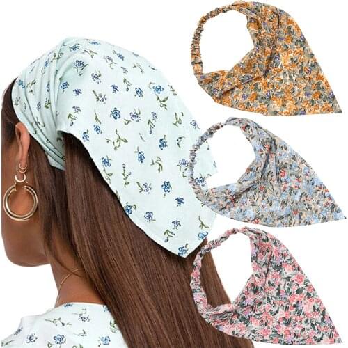 Bohemia Paisley Bandana Hair band Women Print Elastic Hair Scarf Headband Turban Wrist Head Wrap Headwear Hair Accessories