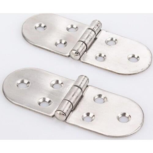 1PCS 201 Stainless Steel Flush Hinges 180 degree Cabinet Hinges Door Semicircle Hinges Furniture Accessories