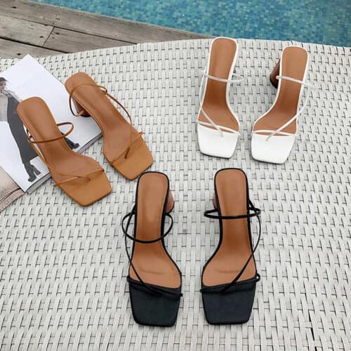 2020 New Women Sandals Shoes for Woman Flip Flops Slippers High Heels Ladies Platform Sandals Wedges Stripper Heels Block Heels