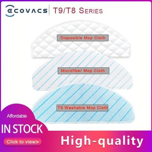 For ECOVACS T9 Accessory Strong Drag Washable Mop Cloth Disposible Mop Cloth Microfiber Mop Cloth for Deebot T8 T9 Series Parts