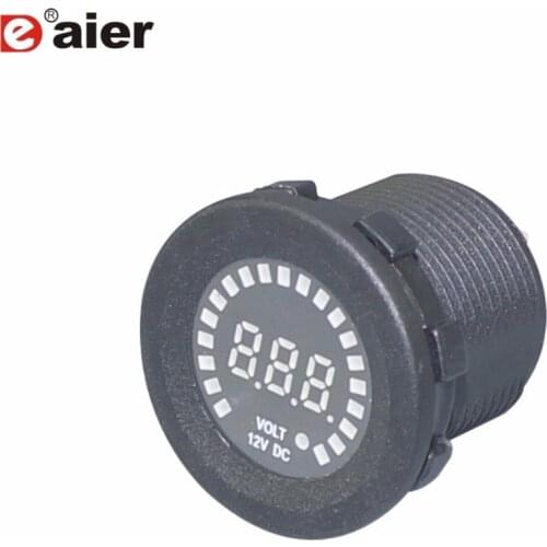 1PCS DS4010A 12V 2 Pin Automotive Voltage Meter Socket Waterproof Digital Panel Display DC Voltmeter