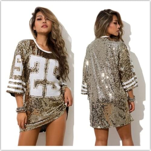 Pole dance beyonce bodysuit dj costume sequin dance tops hip hop dance dress long dance T shirt sexy outfits for woman rave