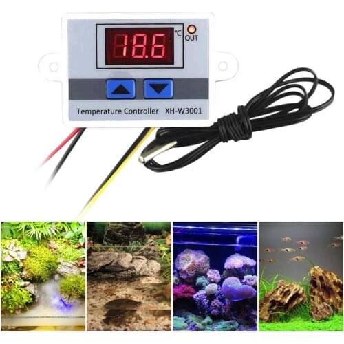 Digital LED Temperature Controller Thermostat Control Switch Waterproof Probe Wire Connect High Sensitivity Temperature Sensor