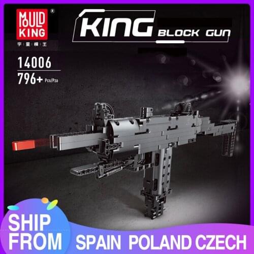 MOULD KING Creative Building Blocks Game Toys The UZI Gun Model sets Assembly Bricks Kids Educational Toys Birthday Gifts