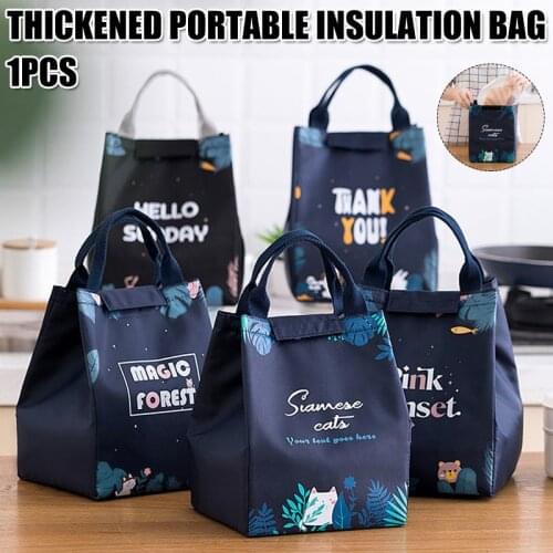 Contracted Style Insulated Lunch Bag, Durable Bento Pouch, Thermal Insulated Lunch Box Tote Cooler Bag Lunch Container Bag