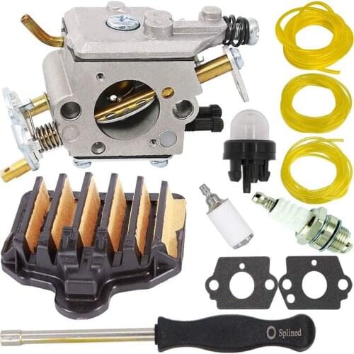 Carburetor with Air Filter kit for Poulan PP5020 2 Stroke Gas Chainsaw Replace 573952201 575296301 C1M-W47 Craftsman 358.350982