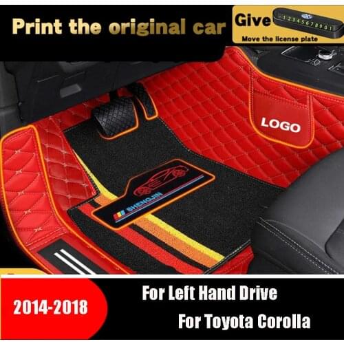 High Quality For Toyota Corolla XI 11th E170 2018 2017 2016 2015 2014 Car Floor Mats Accessories Protector Covers Carpets