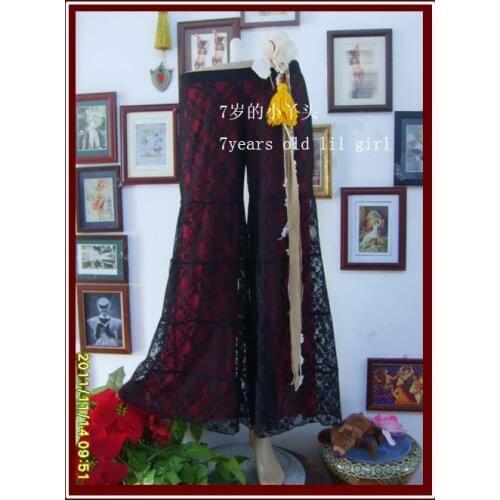 Lace Gothic Double-Layered Tribal Belly Dance flare Pants DC18