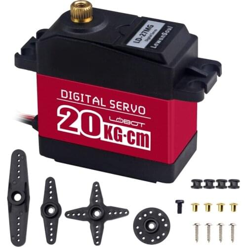 LewanSoul Micro RC Servo Motor 20KG LD-220MG Gear 270 Degree High Torque Remote Control Parts Robot Toy for Children