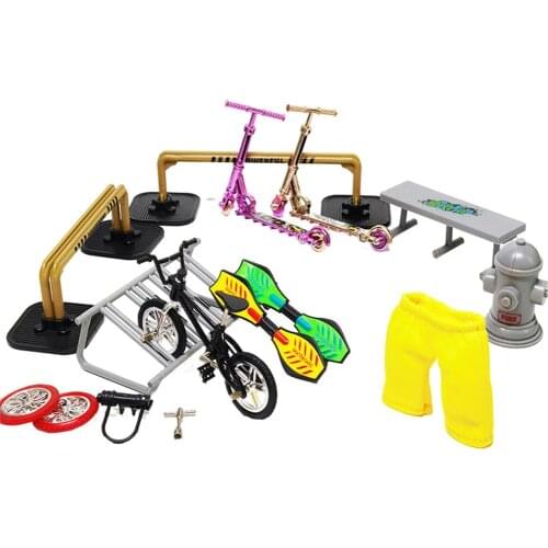 Innovative Skate Part Kit Mini Finger Toys Set Finger Sports Training Props Professional Alloy FingerBoard Skateboard For Kids