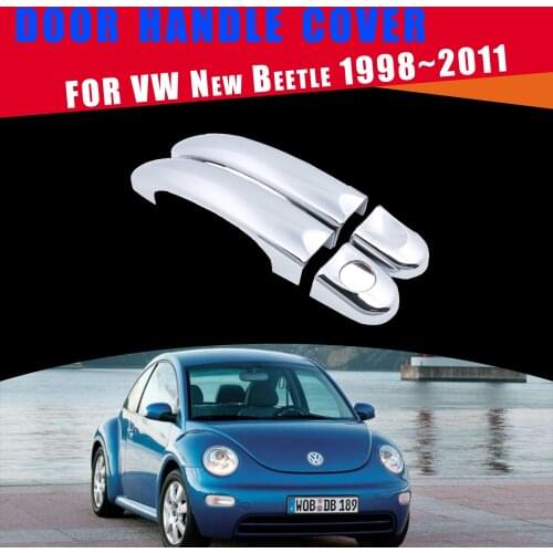 For Volkswagen VW New Beetle 1998~2011 Chrome Door Handle Cover Trim Catch Car Set Styling Accessories 1999 2000 2001 2002 2005