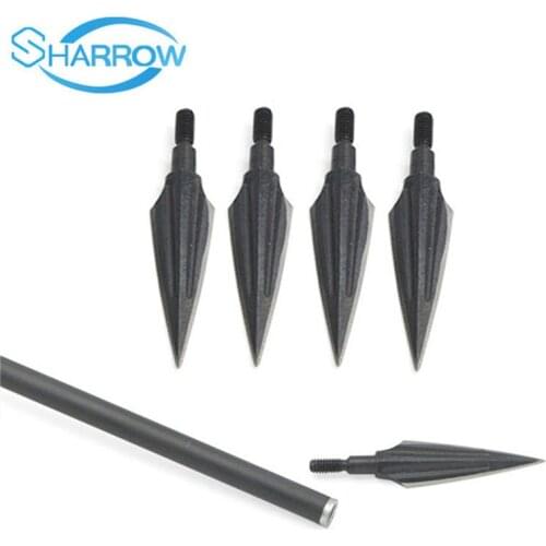6/12pcs 140grain High Carbon Steel Hunting Arrowhead Traditional Arrow Point Tips Fit Bow and Arrow Shooting Archery Accessories