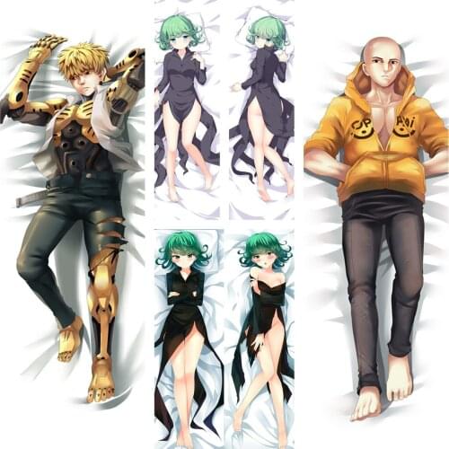 October update Anime ONE PUNCH-MAN Saitama & tatsumaki & Genos hugging Body pillowcase Dakimakura pillow cover case