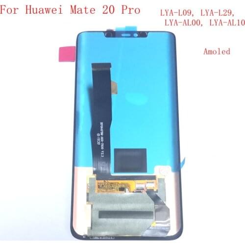 Original Amoled For Huawei Mate 20 pro LYA-L09 LYA-L29 Lcd Screen Display+Touch Glass digitizer Replacement Parts mate 20pro lcd