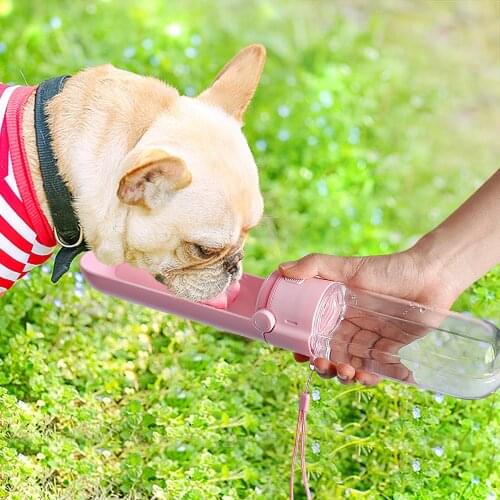 Portable Dog Cat Water Bottle Outdoor Leakproof Pet Water Bowl 420ml Pet Puppy Drinking Bowl Pet Water Dispenser Feeder
