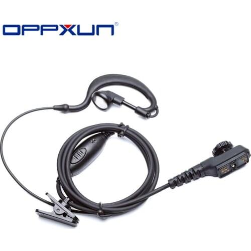OPPXUN Walkie Talkie G-Shape Ear Hook Earpiece Headset Microphone for Hytera HYT PD780 PT580H PD702 Portable Ham Radio Headphone