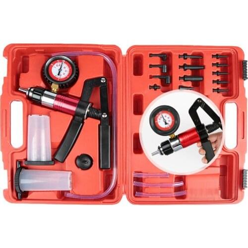 Manual Vacuum Bleeding Brake Fluid Bleeder Tools Vacuum Pistol Pump Tester Kit Aluminum Pump Pressure Vacuum Gauge