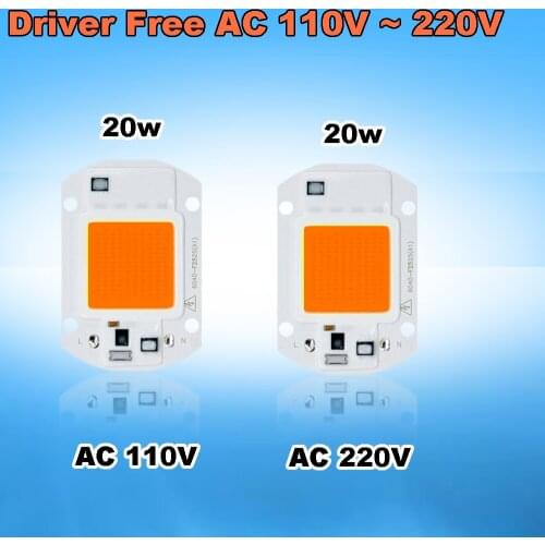 1pcs 2017 Newest Lighting Transformers Free 110v 220v 20w Full Spectrum Grow LED Light Lamps For Indoor Plants 400nm ~ 840nm