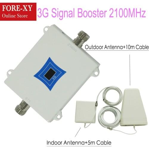 ZQTMAX 3G Booster 2100 UMTS Cellular Signal Amplifier WCDMA 2100MHz Cell Phone Signal Booster 3g Signal Repeater + 3G Antenna