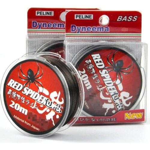 High Strength 20M Stainless Steel Fishing Wire-Red Spider Japan PE Braided Fly Fishing Line Cut Water Quickly Leader Wire