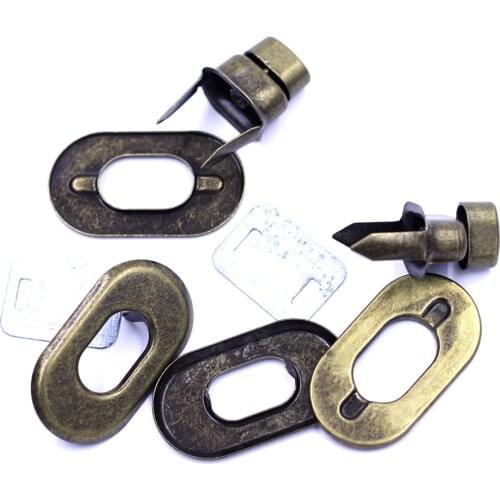 50 Sets Kiss Clasp Closure Twist Turn Lock Bronze Tone Alloy Oval Frame For Purse Luggage Bags Parts Wholesale 37mm