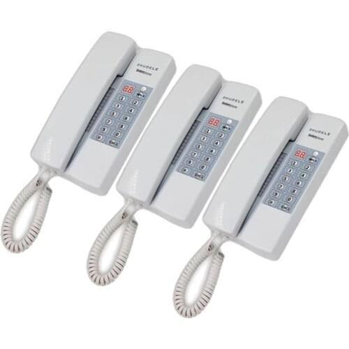 ZHUDELE Top Quality Broadcast/Group call,unlock (optional) Multi-function Home Interphone audio 3-way intercom system