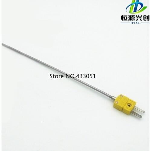 0-700 degree centigrade K type Thermocouple probe 100mm-1000mm Sensors,Probe diameter 3mm, k plug-type hot duality