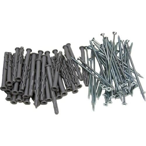 Star Dübelci Heavy Load Star 10x120mm and 6x150mm Chipboard Screw Plastic Dowel 50 Pcs