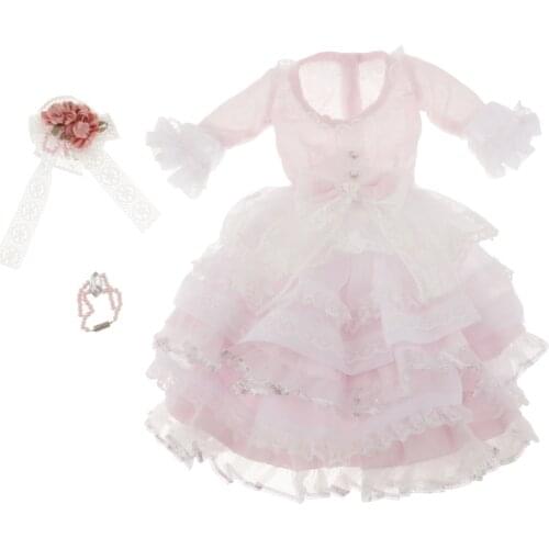 1:4 Scale Doll Accessories Dress Western Style Clothes For 17" Girl Dolls