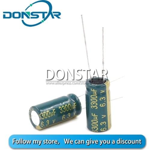 10PCS 3300UF 6.3V Electrolytic Capacitor 6.3V 3300UF 10*20MM Aluminium Electrolytic Capacitor