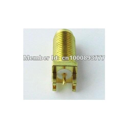 100 pieces/lot) RF SMA Female Jack Edge Mount PC Board PCB Receptacle Adapters goldplated Coaxial Connectors New