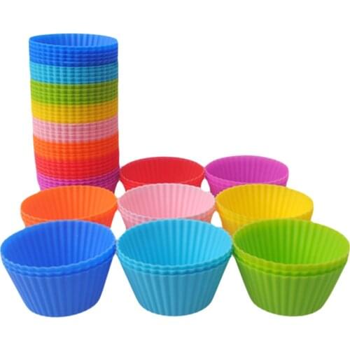 20/12/8Pcs Silicone Cake Cup Liner Baking Cup Mold Muffin Round Cakecup Cake Tool Bakeware Baking Pastry Kitchen Tools