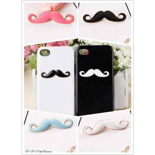 20pcs per lot 13mm*46mm Afanty Moustache Cell Phone DIY Alloy Decoration