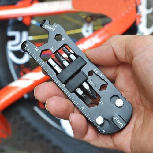 24 In 1 Multi Tool Pocket Keyring Spanner Hex Wrench Bike Tools Multifunction Multipurpose Camping Survive Outdoor Sport Hike