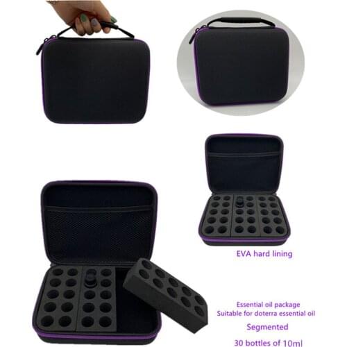 30 X 30 Bottles Essential Oil Case Storage Bag Holder 15ml Portable Travel Essential Oil Bottle Organizer Women Oil Collect Case