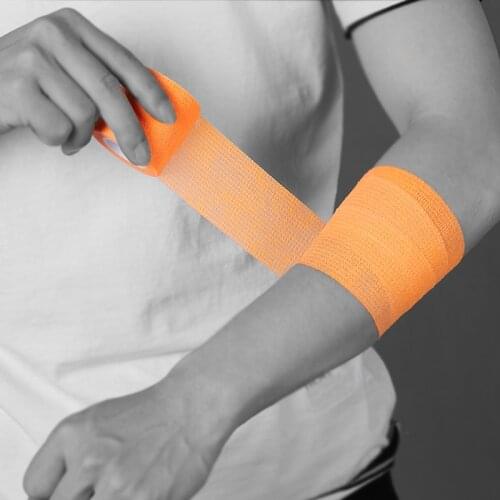 4@#2.5cm*5M Self Adhesive Elastic Bandage Colorful Sport Tape Elastoplast Emergency Muscle Tape First Aid Tool For Knee Support
