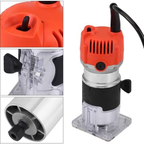 580W Electric Trimmer 30000R/MIN Electric Hand Trimmer Production DIY Wood Laminator Router Tool Set for Wood Processing