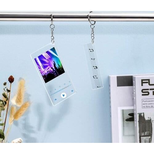 Acrylic Keychain Blanks with Key Rings Rectangle Clear Discs Charms Transparent Circles Set for DIY Projects