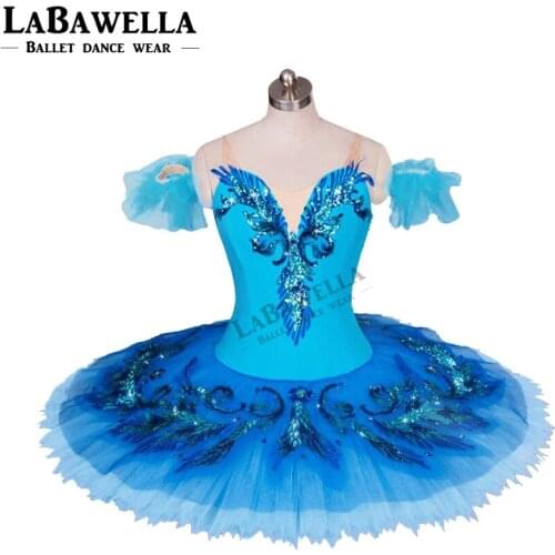 Pancake tutu blue bird woman variation adult girls professional ballet tutus blue classical ballet stage costume for girlBT9027