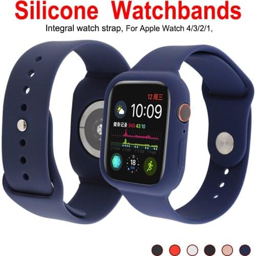 Colorful Soft Silicone Sport Band for Apple Watch 38MM 42MM Watchband Strap for Apple Watch Series 4 3 2 1 Wristband