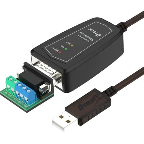 Dtech 1.5M USB 2.0 to RS485 RS-485 RS422 RS-422 DB9 COM Serial Port Device Converter Adapter Cable