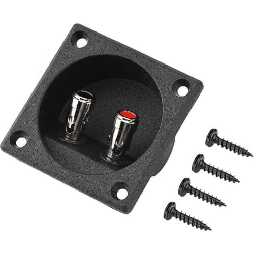 Speakers Terminal Box Push Spring Type 2 Binding Post Cable Connector Acoustic Components for Home Hotel Use