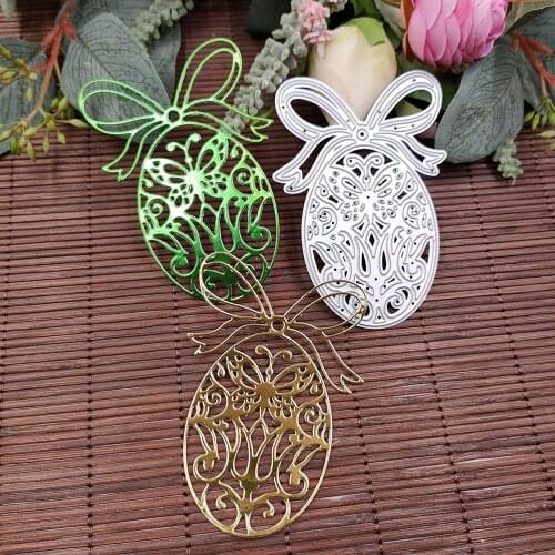Metal Cutting Dies Scrapbooking Cuts DIY Easter Egg Decor Craft Dies DIY Album Stamp Paper Card Embossing Decoration 6.7x9.5cm