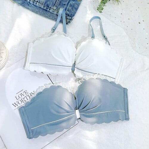 Fashion Sexy Lace Bralette Push Up Bras Wireless Women Soft 4 Color Butterfly Comfortable Bra Mesh Underwear