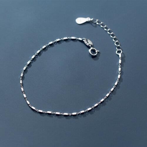 Fashion 925 Silver Chain Bracelets For Women Jewelry Gifts Accessories 2021
