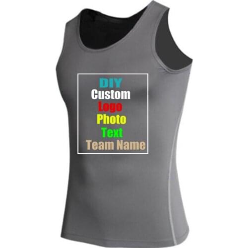 Customize your picture LOGO tights mens quick-drying breathable stretch vest